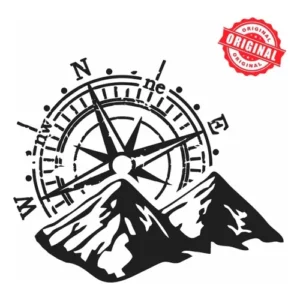 Adesivo Bússola Rosa Dos Ventos Troller Jeep 4x4 Expedições