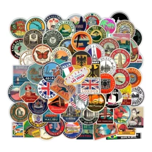 64un Adesivos Hotéis Malas Países Lugares Diversos