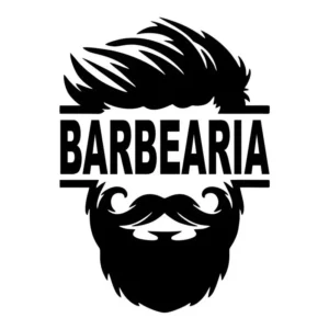 Adesivo Barbeiro Escrita Barbearia Bigode Salão Porta Vidro