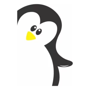 Adesivo Decorativo Para Geladeira Fogão Pinguim Cor Preto