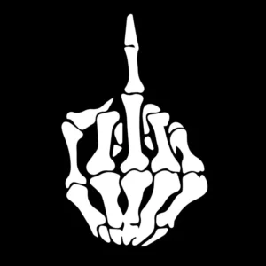 Adesivo Caveira Fuck Em Vinil Para Carro E Moto Premium