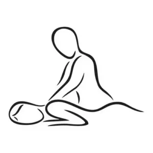 Adesivo Parede Spa Massagem Silhueta Preto Fosco 100x65cm Foscauto