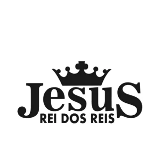 Adesivo Jesus Rei Dos Reis Para Carro Moto Caminhão 15x7cm