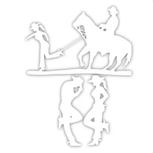 Kit 2 Adesivos Country Cowboy Cowgirl Boiadeira Caminhonete