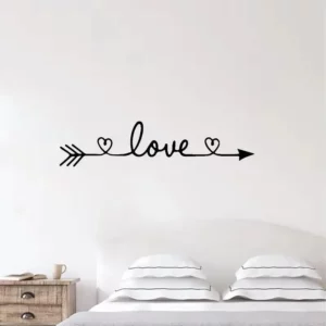 Adesivo Frase Love Para Quarto, Casal, Bebê, Decorativo Cor Preto