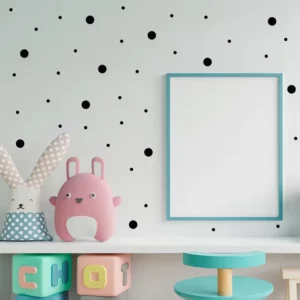 Adesivo Liso Infantil Preto Wit Print Paredes Geladeira Removível