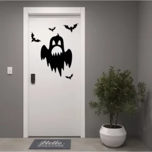 Adesivo Decorativo Foscauto de Halloween Fantasmas e Morcegos Removível