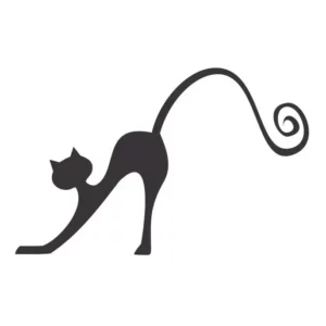 Adesivo Gato Pet Espreguiçando Decor Parede Móveis Geladeira