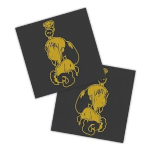 Adesivos P/ Carro 2 Unidaes Amarelo Chihiro Pensativa
