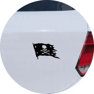 Adesivo Carro Moto Vidro Bandeira Pirata Caveira