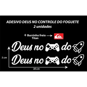 Adesivo Deus No Controle Do Foguete