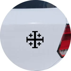 Adesivo Carro Moto Vidro Cruz De Jerusalém