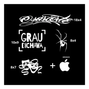 Kit 4 Adesivos Osascorte Chora Agora Aranha Grau Branco