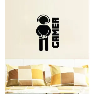 Adesivo Decorativo Gamer Em Ação Cor Preto