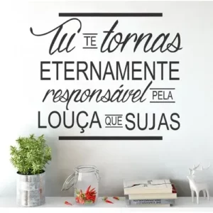 Adesivo De Parede Cozinha Decorativo Louça Suja Cor Preto