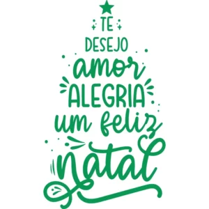 Adesivo Parede Vitrine Frase Amor Alegria Feliz Natal 1,0mt