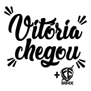 2 Adesivo Vitoria Chego Premium Carro Moto 18 X 13 Cm