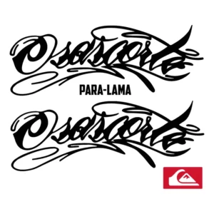Kit 2 Adesivos Osascorte Para-lama 23 X 9 Cm Grau + Brinde