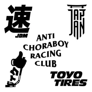 5 Adesivos Corrida Anti Chora Boy Jdm Toyo Tires Premium