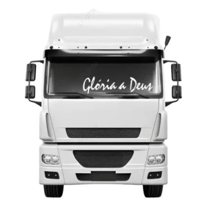 Adesivo Glória Deus Para-brisa Caminhão Van Carro 60x12 Cm