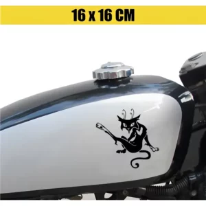 Adesivo Para Moto Capacete - Gato Magrelo