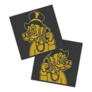 Adesivos P/ Carro 2 Unidaes Amarelo Tio Patinhas Rico