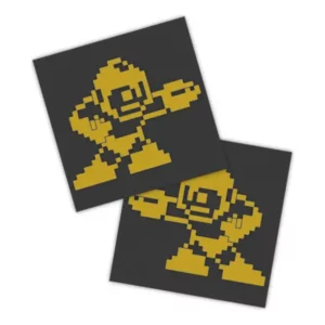 Adesivos P/ Carro 2 Unidaes Amarelo Mega Man