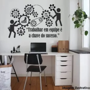 Adesivo Grande Decort Personalizados Frases Inspiradoras Pared Preto Removível