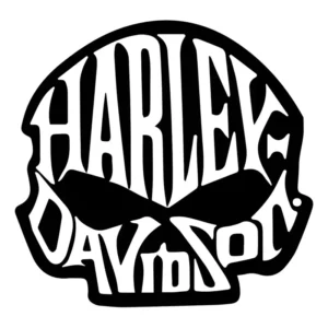 2 Adesivos Caveira Harley Grande Em Vinil