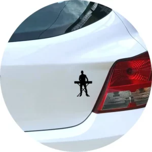 Adesivo Para Carro Músico Tecladista Tocando Teclado