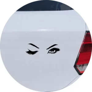 Adesivo De Carro Cílios Piscada Sexy