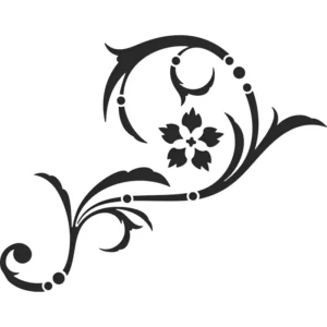 Adesivo Floral Arabesco Modelo 012 Preto Fosco 80x47cm Paredes Móveis