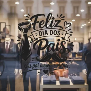 Adesivo Parede Vitrine Decoração De Loja Dia Dos Pais 1,20m