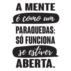 Adesivo Motivacional Frase Parede Foscauto Preto Fosco 65x46cm