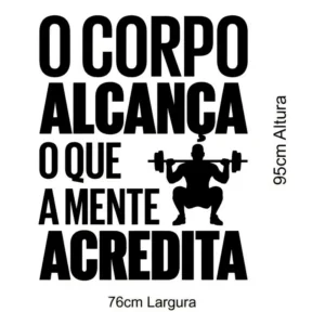 Adesivo De Parede Frase Motivacional Nunca Desistir Cor Preto