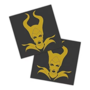 Adesivos P/ Carro 2 Unidaes Amarelo Malévola Chifres