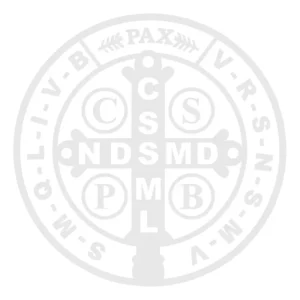 Adesivo Medalha De São Bento Foscauto Branco Fosco 40x40cm Parede