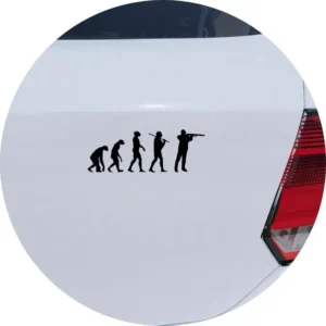 Adesivo De Carro Evolução Tiro Esportivo Arma Pratos
