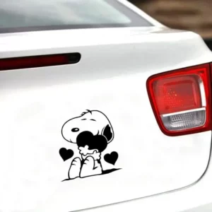 Conjunto De Adesivos P/ Carro - Snoopy Love Arte