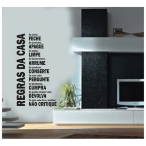 Adesivo Decorativo Parede Regras Da Casa