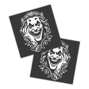 Adesivos P/ Carro 2 Unidaes Branco Joker Sorrindo