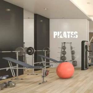 Adesivo Parede Pilates Postura Silhuetas Fitness Cola Fácil Cor Branco