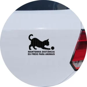 Adesivo De Carro Mantenha Distância Freio Para Animais Gato