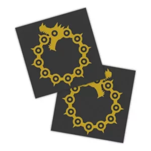 Adesivos P/ Carro 2 Unidaes Amarelo Dragão Infinito