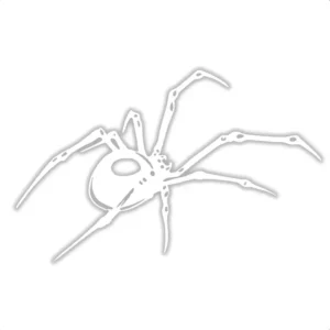 Adesivo Aranha Vinil Branco - Carro/moto/bike/notebook