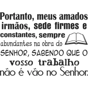 Adesivo Parede Frase Versículo Da Bíblia - 1 Coríntios 15:58