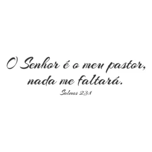 Adesivo Decorativo Salmo 23 O Senhor É O Meu Pastor 80x22cm Preto