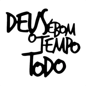 Adesivo Deus É Bom O Tempo Todo Para Carro Moto 15cm