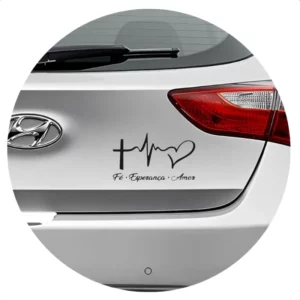 Adesivo Fé Esperança Amor Carro Moto Notebook