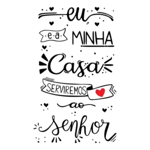 Adesivo Parede Frase Serviremos Ao Senhor - Josué 24:15